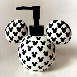 Disney Mickey Mouse Black White Resin Hand Soap and Lotion Dispenser